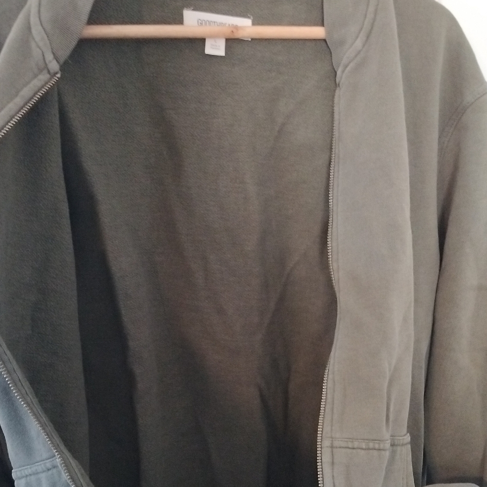 GoodThreads Men's Olive Green Zip-Up Sweater Sz L - Picture 7 of 7
